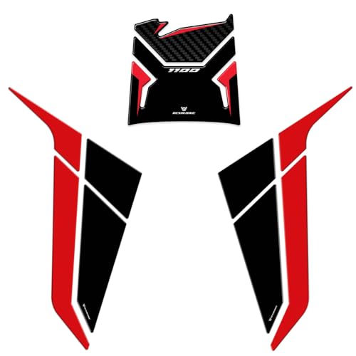 Resin Bike Kit Adhesivos de Moto Compatibles con Africa Twin 2024-2025 Black. Protection de Tanque de Choques y Arañazos de Moto. Kit Pegatinas 3D Resinadas Made in Italy