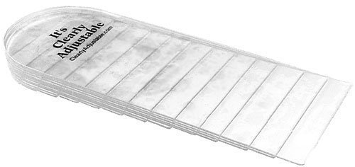 Adjustable Heel Lift, Clearly Adjustable, MEDIUM (2-3/8'' wide) Up to Ladies size 10, Mens size 8½