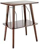 Crosley ST66-MA Manchester Turntable Stand with Wire Record Storage, Mahogany