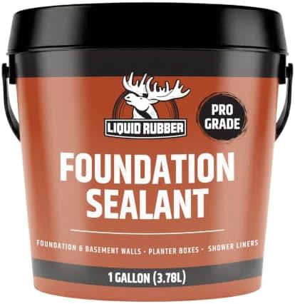 Foundation Sealant - Basement Waterproof Sealer, Black, 1 Gal