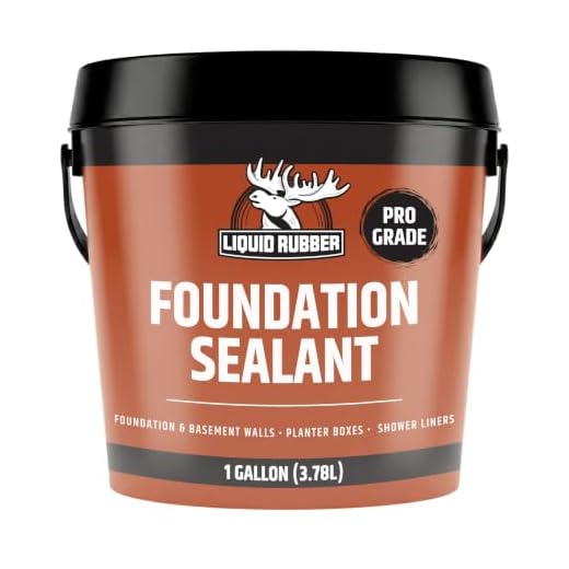 Liquid Rubber Basement and Foundation Repair Sealant - Waterproof Concrete Sealer & Crack Filler - Flexible Coating for Indoor & Outdoor Use - Waterproofing Paint - Black, 1 Gallon