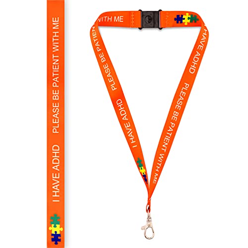 Children's 'I Have ADHD' Lanyards ADHD Awareness Kids Holiday Travelling UK