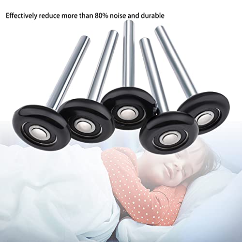 EWONICE 10 Pack Nylon Garage Door Roller, 4\" Stems / 2\" Inch Ultra-Quiet Rollers, 6200RS Double Seals Precision Bearings, Durable and High Load (Black) - Thumbnail 3