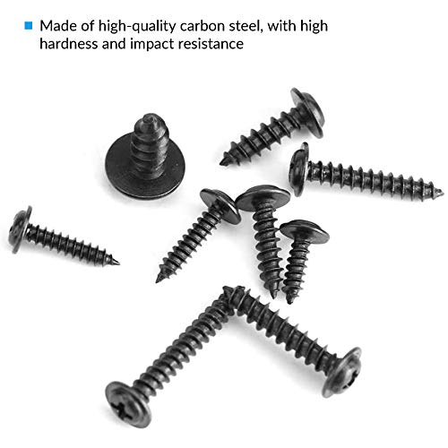 240 Stück Linsenkopf-Blechschrauben,M3 M4 schwarze Blechschrauben Sets Rundkopf Kreuz-Senkkopf-Maschinenschrauben… – Bild 4