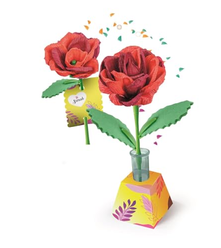 Clementoni IDEA Small Flower Rose, Create Your Flower kit, Gift Set, 18877, red - Image 2