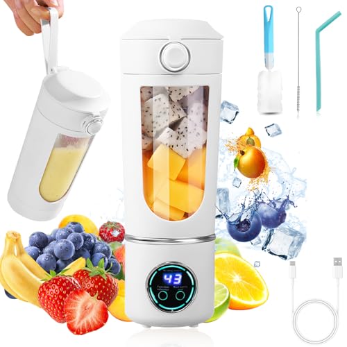 Mixer Smoothie Maker, Mini Standmixer Blender, 700ml Tragbarer Kleine Mixer mit Reisedeckel, 12...