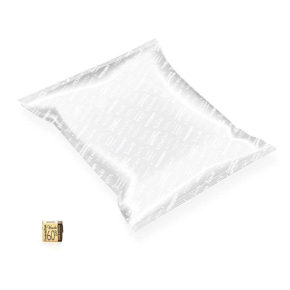 Venchi Cubotto de Puro Chocolate Negro 60% en Bolsa a Granel, 1 kg - Vegano, Sin Gluten