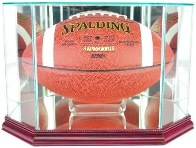 Perfect Cases FBO-C Octagon Football Display Case, Cherry