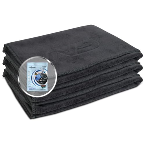 Image of Neodrift '400 GSM' Microfiber Cloth (Size - 40X40 Cm)(Set of 3 PC)(Colour - Gray)(Ultra Soft Cleaning Cloth for Car, Bike - Polishing, Detailing, Highly Absorbent)