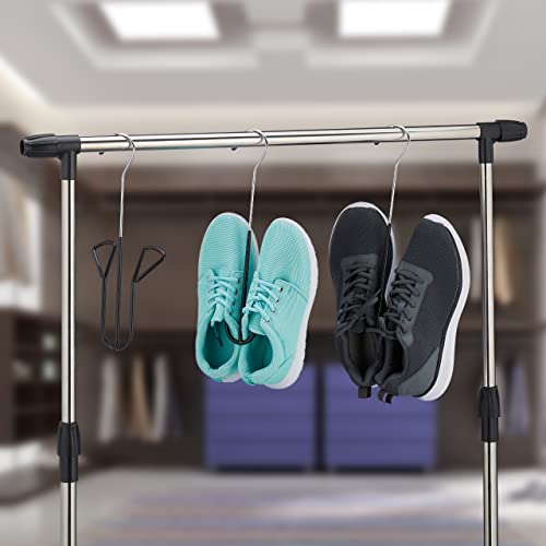 Relaxdays Schuhbügel, 3er Set, Halter mit Rutschfester Beschichtung, für versch. Schuharten, HxBxT 33,5x14x4 cm, schwarz