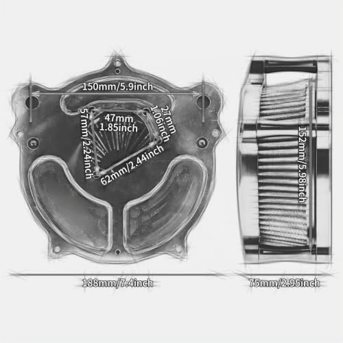 Filtre à air CNC noir pour Harley Touring Softail Dyna 2000-2017