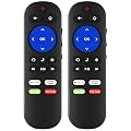 Pack of 2 IR Remote Only for Roku Built-in TV Remote,for Hisense/TCL/Onn/Element/Sharp/Haier/Hitachi/LG/Sanyo/JVC/Magnavox/RCA/Philips/Westinghouse Roku Series Smart TV, Not for Others Roku or TV
