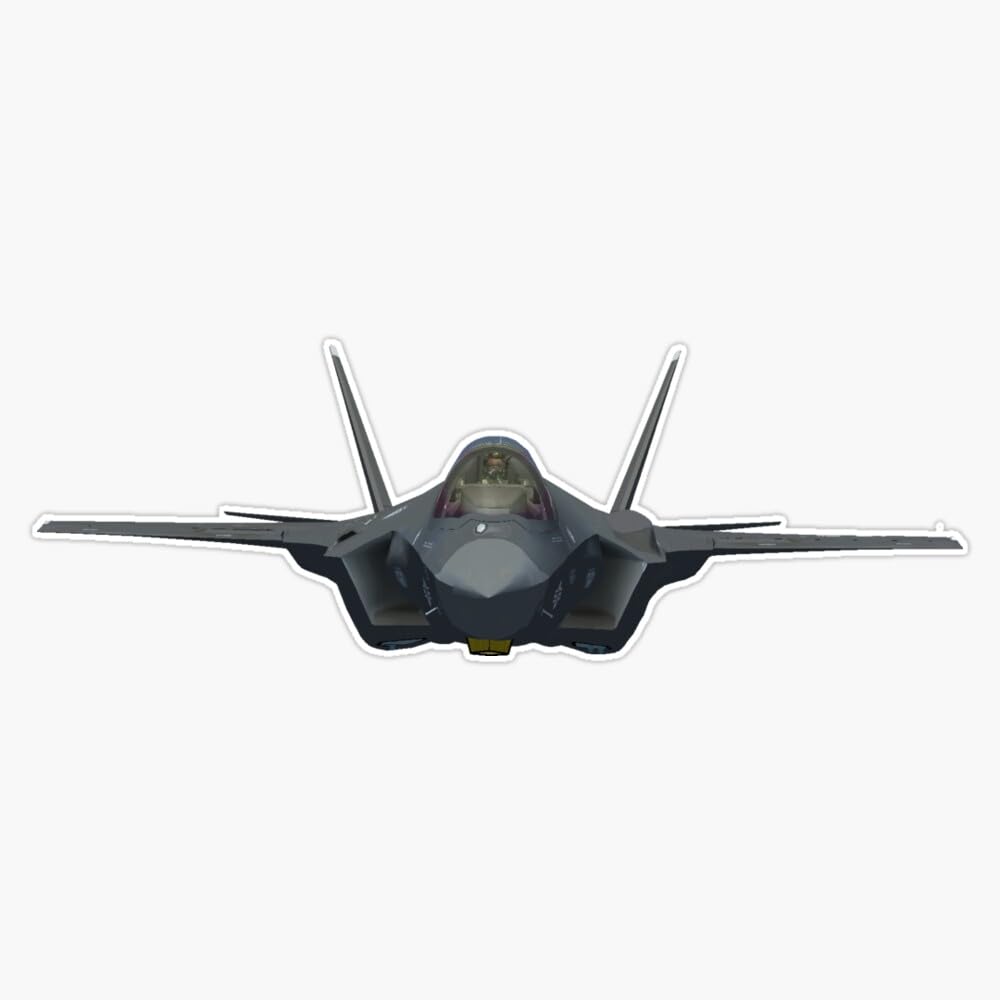 F35 fighterjet Window Bumper Sticker Decal 5"