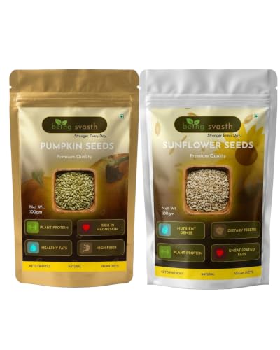 Image of Being Svasth Pumpkin Seeds (100g) & Sunflower Seeds (100g) Combo