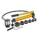 KATSU Hydraulischer Blechlocher Punch Set 10T 22-60,5 mm 6 Lochstempel Hydraulischer Locher Metalllocher Knockout-Stanzer Kit Pumpe Elektrischer Kabelkanal Lochgräber 405193