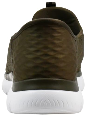 Skechers Men's Summits High Range Hands Free Slip-in Sneaker, Olive, 10.5 M US