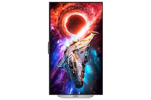 Image of Samsung Odyssey OLED G8 Gaming Monitor 80cm (32 inch) UHD, 240 Hz, 0.03ms(GTG), FreeSync Premium Pro, DP, HDMI, USB Hub, Height, Tilt, Swivel, Pivot Adjust Stand, (LS32HG800SWXXL, Silver)