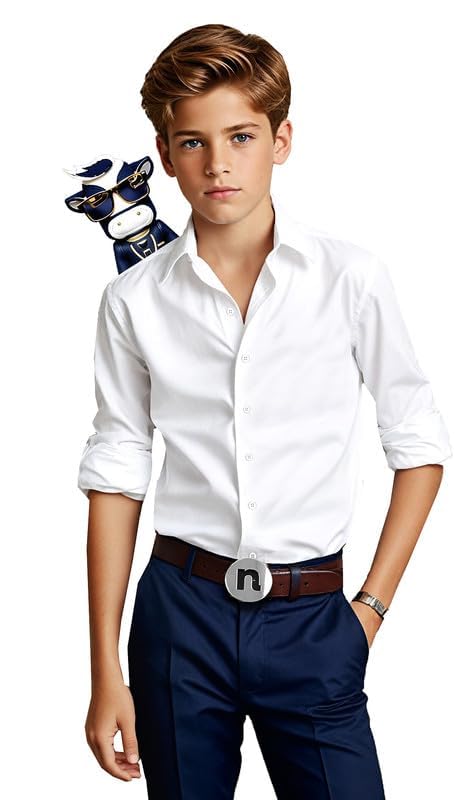 Black n Bianco Boys' Signature Sateen Long Sleeve Dress Shirt2