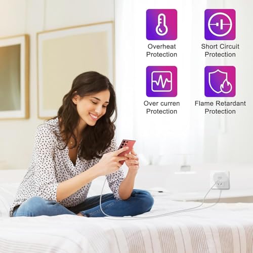 Image of 25W Type C PD Charger Adapter Compatible with Samsung Galaxy M06 /M05 /M16 /M15 /M36 /M35 /A16 /F06 /A36 /M14 /F14 /A14 /M34 /F34 /A34 /F35 /S25 /S24 /S23 /Tablet /Pad for Super Fast Charging Quick Charge /White