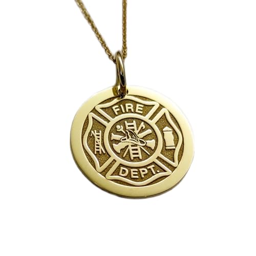 Pendentif pièce gravée pompier LKBEADS bijou unisexe pour le quotidien