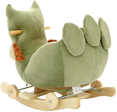 ZHANGYUEFEIFZ Schaukelpferd Plüsch Schaukeltier Pferd Rocking Horse Baby Trojaner Spielzeug Geschenkstuhl Nette Kinder… – Bild 3