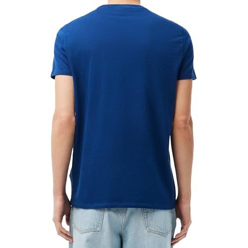 Lacoste Men's Crew Neck Short Sleeve Regular Fit Classic T-Shirt, Blue, X-Large2