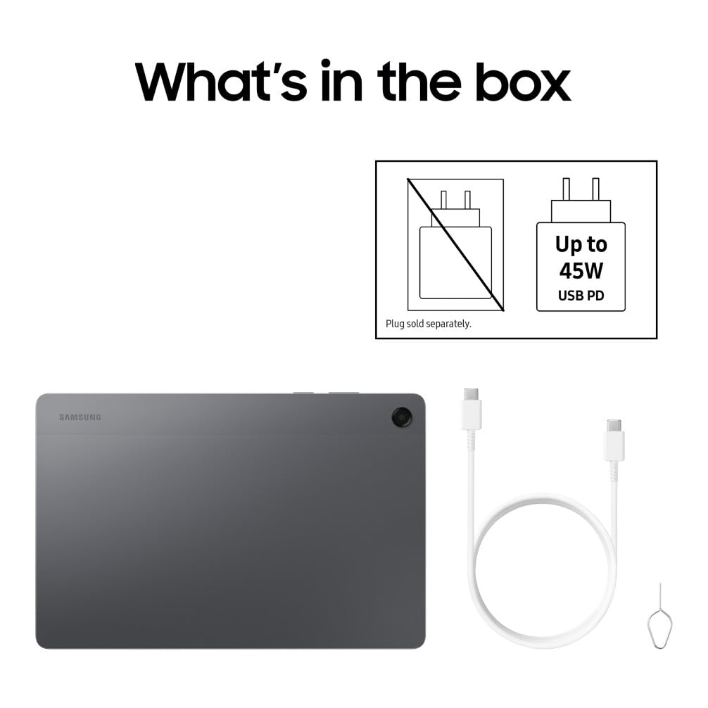 Samsung Galaxy Tab A11+, Android Tablet, AI Features, Sleek and Modern Design, 11 Inch 90Hz Display, 128GB Storage, 6GB Memory, With Dolby Quad Speakers, Grey, 3 Year Extended Warranty (UK Version) — view 10