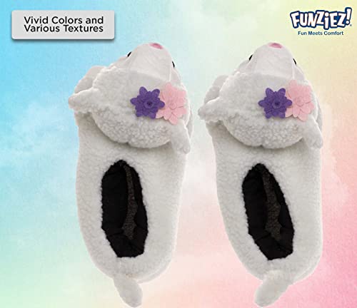 Funziez! Fuzzy Animal Slippers Womens & Mens, Funny Indoor House Shoes, Cute Stocking Stuffer Gift Holiday Christmas Hanukkah3
