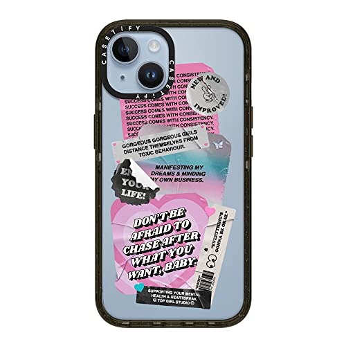 Carcasa Impact para iPhone 14 Casetify en negro brillante 3