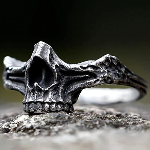 2023 Skull Ring Cool Evil Death Punk Rock Stainless Steel Rings Aly Style Jewelry3