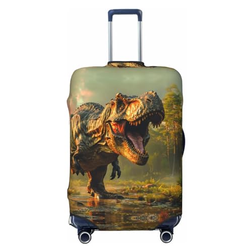 Realistic Style Forest Dinosaur Travel Luggage Covers - Elasticity Suitcase Covers Protector for Luggage 18-32 Inch
