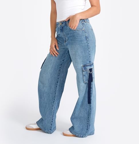 Seven7 Women's Misses 3D Cargo Jean2