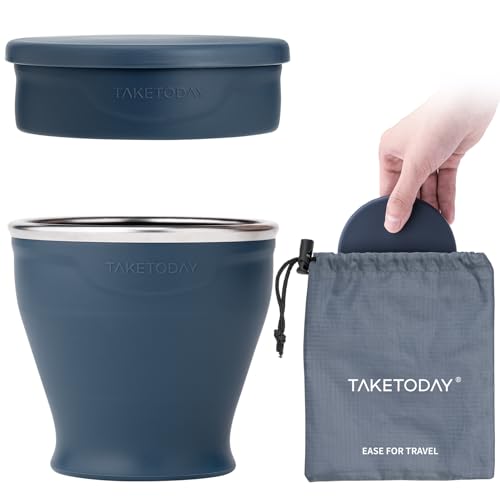 TakeToday Collapsible Travel Cup - Silicone Foldable Water Cup, BPA-Free