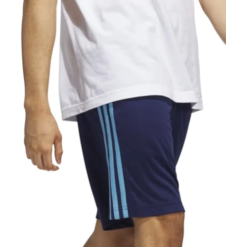 adidas Men's 3 Stripe Moisture Wicking Breathable Active Short2