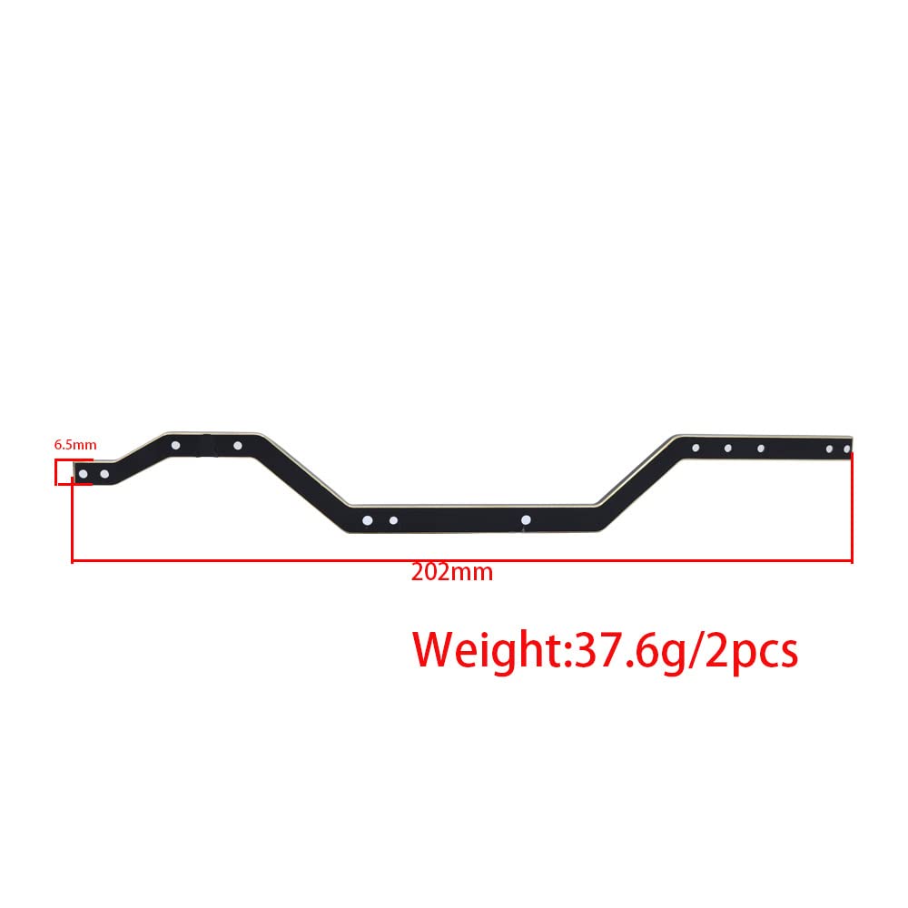 Binario Telaio RC Binario Telaio INJORA In Fibra Di Carbonio Per Axial SCX10 PRO - Set Con Piastra Batteria, Upgrade RC Crawler Chassis Kit - Foto 3