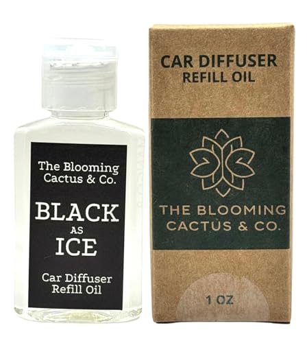 The Blooming Cactus & Co. - Car Diffuser Refill - Fragrance Oil Diffuser Refill - Reed Diffuser Refill 30 gr (Black Ice (Type))