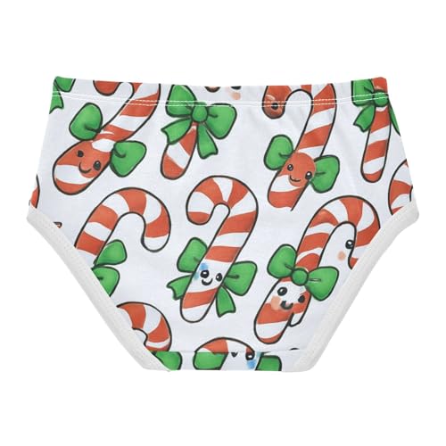 Christmas Candy Canes All Seasons Girls' Panties Organic Underpants for Toddlers in Sizes 2T,3T, 4T, 5T, 6Y and 8Y2