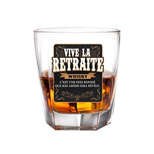 Le verre whisky Vive la Retraite