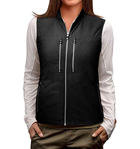 SCOTTeVEST 101 Travel Vest for Women with Pockets - Lightweight Utility Vest BLK L
