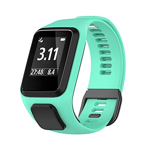 BoLuo Correa para Tomtom 4,Bandas Correa Repuesto,Correas Reloj, Silicona Reloj Recambio Brazalete Correa Repuesto Strap Wristband para TomTom Adventurer/Golfer 2/Runner 2/3 Running Watch (verde 1)