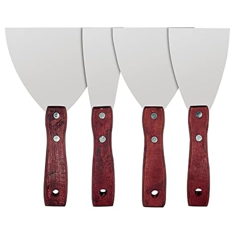 XINGSUI Espátulas de Acero Inoxidable con Mango de Madera Cover