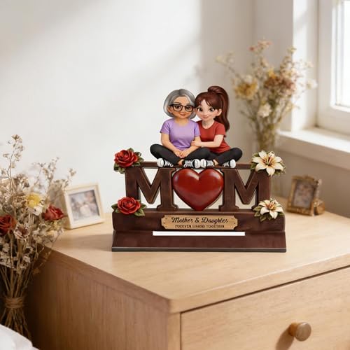 Letrero de madera día de la madre decorativo para regalar a mamá 4