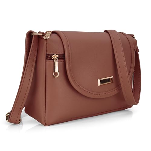 Image of J I ACCESSORIES Women's Stylish Crossbody Sling Bag - Elegant PU Leather Small Shoulder Purse with Adjustable Strap - Casual & Travel Handbag