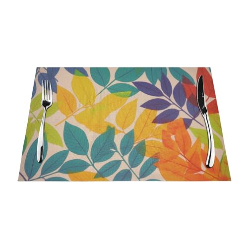 Sets de table tissés en PVC pour protéger la table des taches et plats chauds