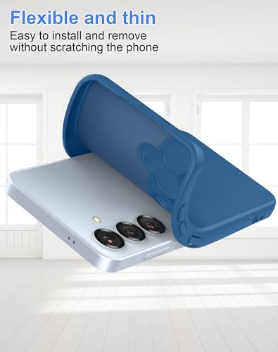 Coque Samsung Galaxy S25 silicone liquide bleu Foluu