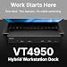 VisionTek VT4950 USB-C DisplayLink Docking Station with KVM Switch for Dual Laptops - Hybrid Workstation Triple Monitor Dock with HDMI & DisplayPort, 100W Laptop Charging for Windows and macOS