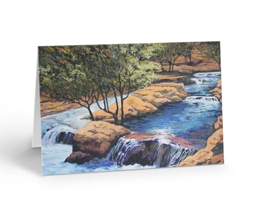 Image of Stonehouse Collection | Sedona, Arizona Note Cards - 10 Boxed Cards & Envelopes - Red Rock Note Cards (Assorted) (Slide Rock #2)