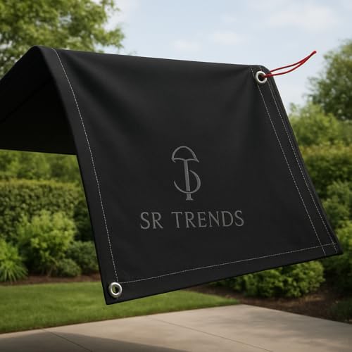 Image of 700 GSM Waterproof Tarpaulin | Durable, UV-Resistant Tarp for Outdoor, Construction & Camping (Black, 9 x 9 FT)