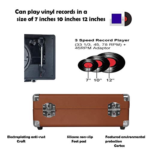 Lecteur Vinyles Table Platine Vinyle Portable sans Fil De Vinyl Enregistrer avec des Haut-parleurs Intégrés, Valise, Une… - Les Beatles, Paul McCartney, John Lennon, RIngo Starr, George Harrison Lecteur Vinyles Table Platine Vinyle Portable sans Fil De Vinyl Enregistrer avec des Haut-parleurs Intégrés, Valise, Une… – Image 3