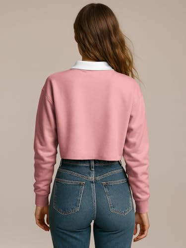 Image of HELLCAT Crop Tshirt for Women Stylish Western | Polo T Shirt for Women Full Sleeves